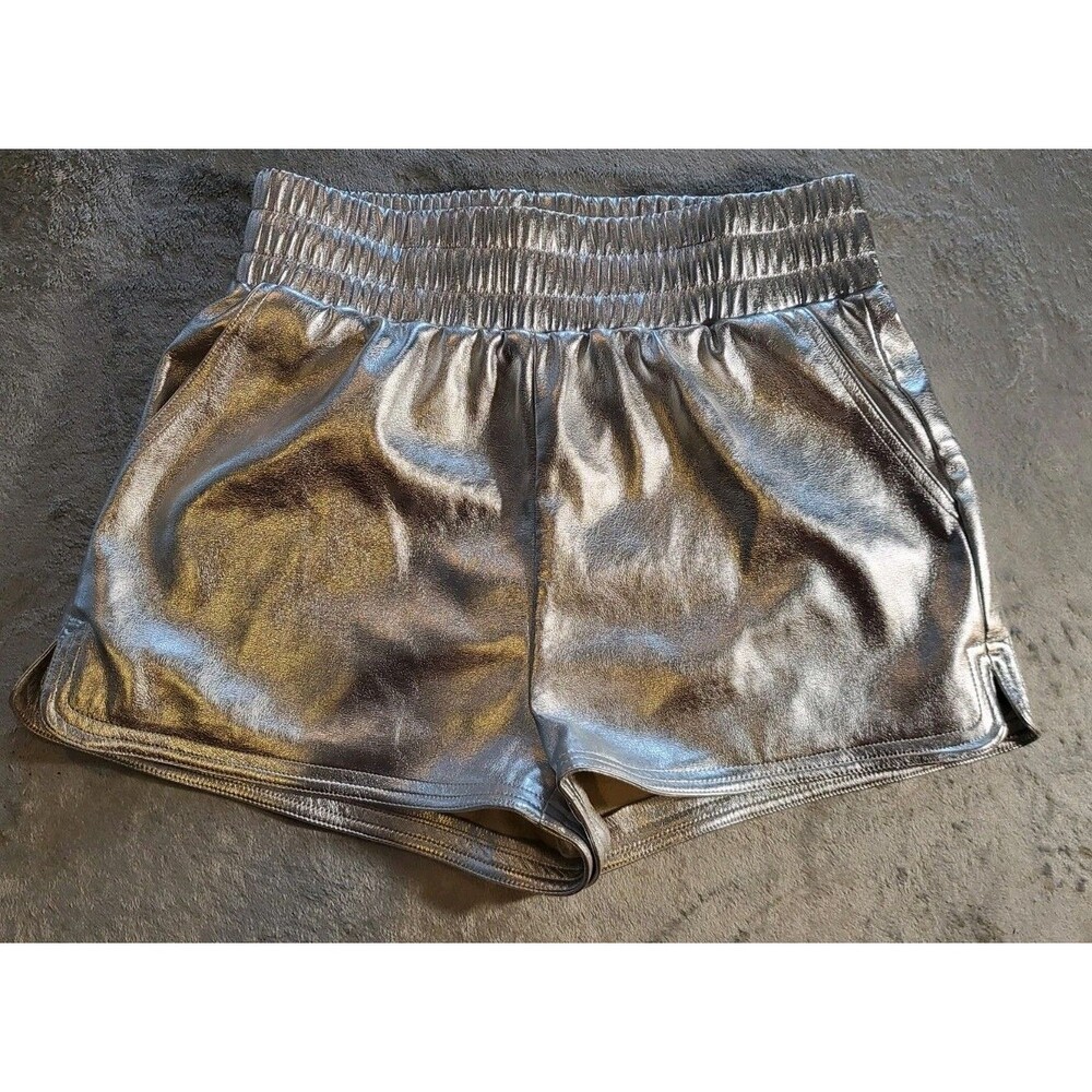 Akira Shorts Womens Medium Metallic Shorts Shiny Pants Yoga Sparkly Hot...